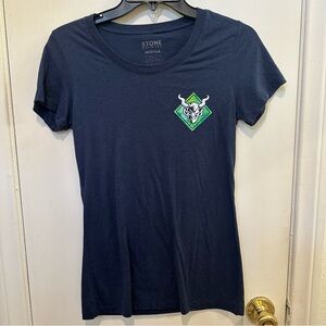 Stone Brewing Women’s Tee Medium Blue Gently Used Runs Small
